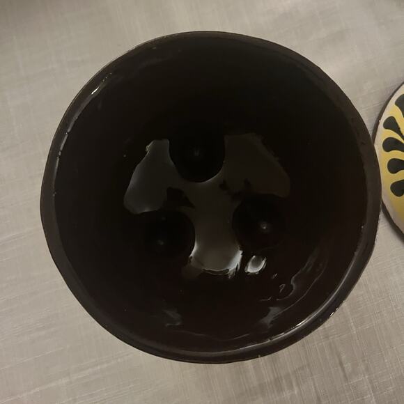 Handmade HandPainted Earthenware molcajete Sandy Texturre Pottery bowls - Picture 5 of 11